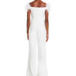 Aqua Elegant White Off-Shoulder Jumpsuit